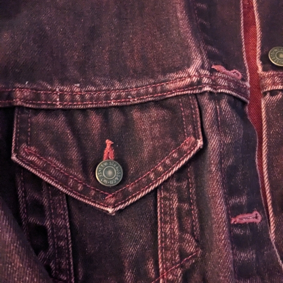 Levi's red denim jacket - Picture 2 of 4